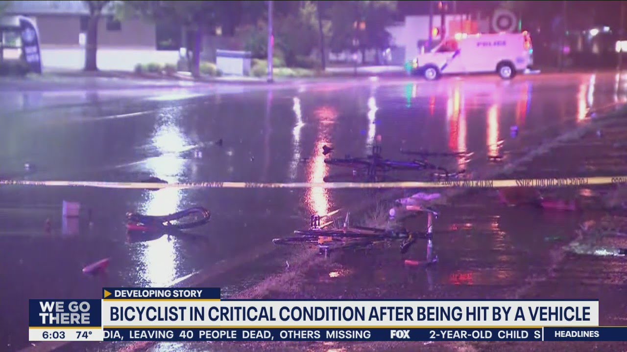 Bicyclist In Critical Condition After Being Hit By A Vehicle - YouTube