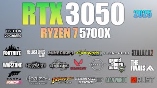 RTX 3050 Ryzen 7 5700X : Test in 20 Games - RTX 3050 Gaming