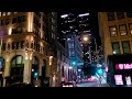 Night time walking tour of Downtown Los Angeles skyscrapers