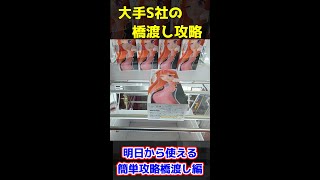 【クレーンゲーム】大手S社で良く見かける橋渡し設定で奥の土台を使って簡単にGETしてみた！【つんちょう】