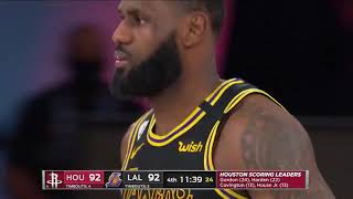 Lebron James' double clutch dunk | Lakers vs Rockets | Sunday, September 6, 2020