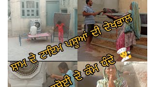 ਸ਼ਾਮ ਦੇ ਟਾਇਮ ਪਸ਼ੂਆਂ 🐂 ਦੀ ਦੇਖਭਾਲ ਅਤੇ ਰਸੋਈ ਦੇ ਕੰਮ ਧੰਦੇ 🧑‍🍳#viralvideo #busylife #villagelife#animals