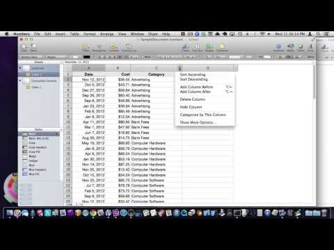 Apple's Numbers: Some spreadsheet basics, simple expense sheet. Apple's Numbers: Some spreadsheet basics, simple expense sheet.