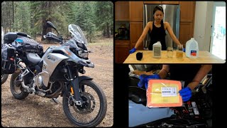 How to Replace Air filter & top off Coolant - BMW 850 GSA 750 GS Motorcycle - 6K miles maintenance