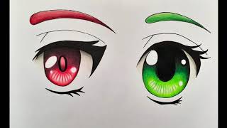 How to draw Anime Eyes Easy | Step by Step Tutorial for Beginners