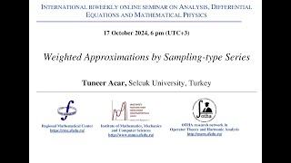 Seminar on Analysis, Differential Equations and Mathematical Physics - Tuncer Acar