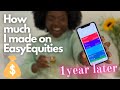 Investing on EasyEquities | How much I made in one year | What I invested in on the EE ZAR Account