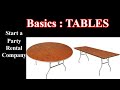 Start an Event Rental Company - The Basics - Tables