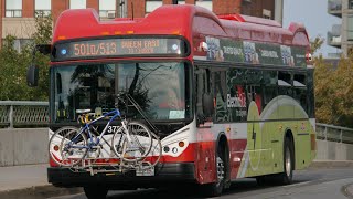 (External) TTC Route 513/501D Queen East WB External Annoucement