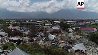 ONLY ON AP Drone pictues show destruction in Petobo area of Palu