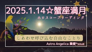 2025.1.14☆蟹座満月～しあわせ呼び込む自由なことり🕊️