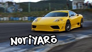 Ferrari 360 drifting ride-along. Supercar Sound Festival at Ebisu Circuit.