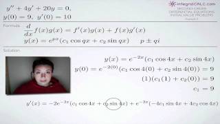 Second-Order Differential Equations Initial Value Problems Example 4 (KristaKingMath)
