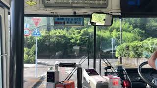 屋久島交通バス 車窓 宮之浦港→白谷雲水峡/ 宮之浦810発