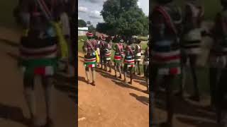 Nyiir Aliap showcasing their traditional hymns in Rumbek, Lakes State, South Sudan.