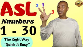 ASL Numbers 1 - 30: Quick & Easy & Fun | Learn ASL Numbers | Signing | American Sign Language