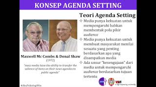 MK. PSIKOLOGI KOMUNIKASI (PSY350) - SESI 6 - AGENDA SETTING THEORY