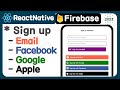 [React native 2023 ] Firebase authentication -  Mail, Google, Facebook, Apple