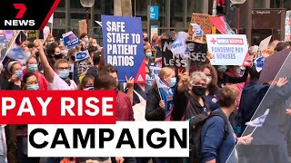 Nurses and midwives demand pay rise amid serious lack of frontline workers | 7 News Australia
