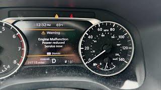 Warning Engine Malfunction Power Reduced Service Now Nissan Vehicles Needs to be Recalled