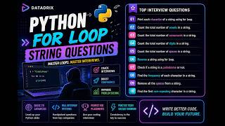 Python Basic Questions For Beginners | String | Python Questions | Datadrix