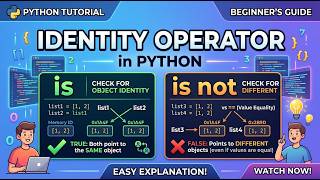 Identity Operator (is, is not) Python Beginner