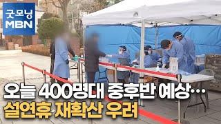 오늘 400명대 중후반 예상…설연휴 재확산 우려[굿모닝MBN]