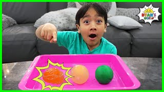 Easy DIY Bouncy Egg Science Experiments for kids to do at home with Ryan!