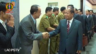 ຂ່າວ ປກສ (Lao PSTV News) | 24-04-2017 ພິທີສົ່ງ ທ່ານ ລັດຖະມົນຕີ ກະຊວງ ປກສ ພ້ອມດ້ວຍຄະນະເຂົ້າຮ່ວມປະຊຸມ