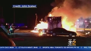 One Killed In Fiery Sunrise Highway Crash