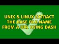 Unix & Linux: Extract the base file name from a URL using bash (4 Solutions!!)