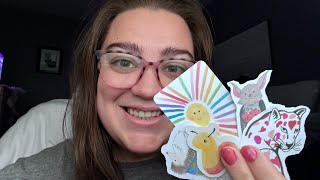 ASMR My Sticker Collection! Paper Sounds, Whispers, Trigger Words 📄 ❤️