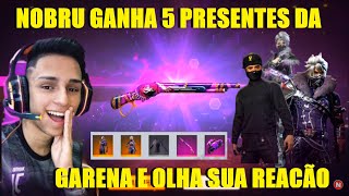 Nobru Ganha Blusa e Skin Mais Rara Da Garena e mais 5 Presentes e Olha Sua Reação ! ain nobru