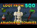 Loot from 500 Armoured zombies and testing the new Zombie Axe!