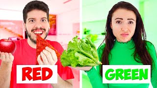 Eating Only ONE Color Food for 24 Hours! (Challenge)