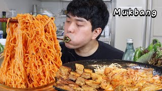 삼겹살에 김치굽고~ 비빔면에 소주 드라마 먹방ASMR MUKBANG Samgyeopsal with Kimchi \u0026 Bibimmyeon Korean Food EATING SHOW