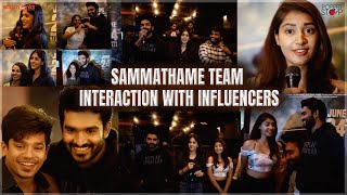 Sammathame Team interaction With Influencers | KiranAbbavaram | ChandiniChowdary  | PopperStopTelugu