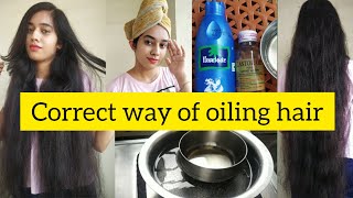 Correct way of oiling hair || बालों में तेल लगाने का सही तरीका