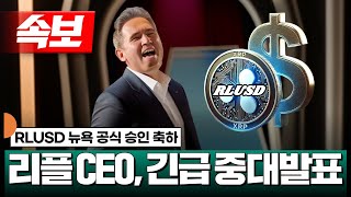 [속보] 리플 CEO 긴급발표, RLUSD 뉴욕 공식 승인 #XRP