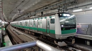 JR東日本埼京線E233系7000番台　各駅停車新宿行き出発シーン