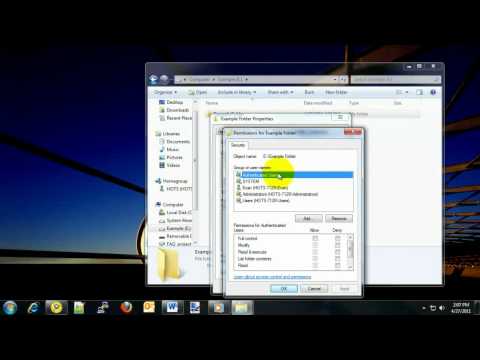 Windows 7: Change File or Folder Permissions Windows 7: Change File or Folder Permissions