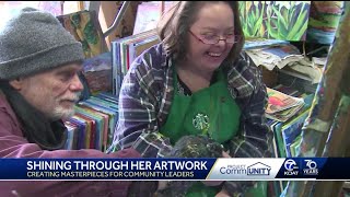 Shining through her artwork, creating masterpieces for community leaders