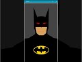 Batman drawing in Python turtle graphics