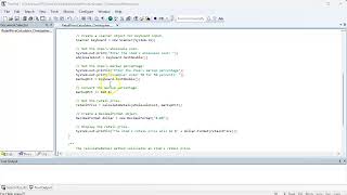 CSC 151 JAVA Tutorial 5 Chapter 5 Retail Price Calculator