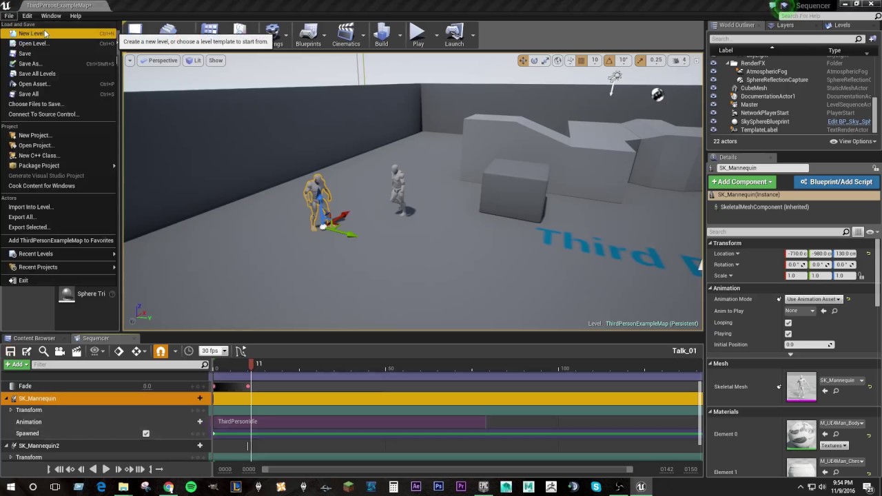 Unreal Engine Add Level Sequence Introduction Unreal Engine Add Level Sequence Introduction