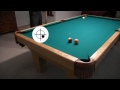 Rail Cut Shot Aiming, w and wo Sidespin - from How To Aim Pool Shots (HAPS) - NV E.6