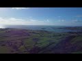 aerial video 4k drone from drombeg stone circle – west cork