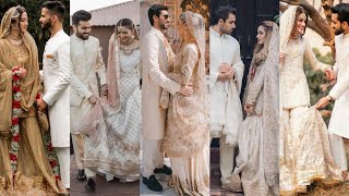 Elegant Nikkah dresses for bride & groom || Latest couple matching Nikkah dress