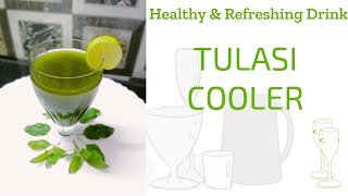 Healthy \u0026 Refreshing Tulasi Cooler Drink | ഹെൽത്തി തുളസി കൂളർ  | Recipe with english subtitles