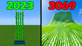 minecraft sugar cane physics in 2023 vs 3069